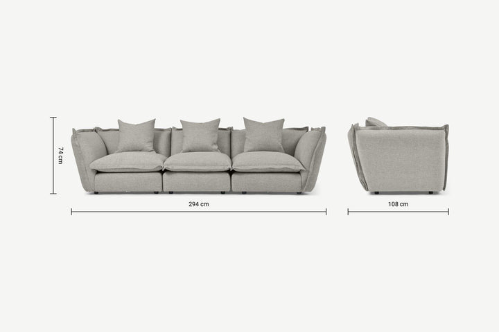 Fernsby Modular Sofa, Silver Grey - Classic Furniture Dubai UAE