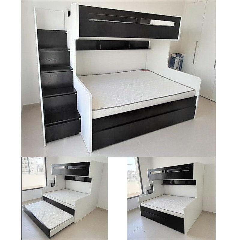 Future Bunk Bed, Single over Twin/Queen Bed with pullout drawer - Classic Furniture Dubai UAE