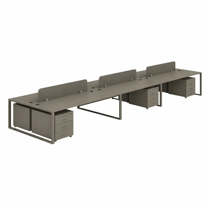 Workstation for 4 persons, Model: PYRAMID-4, Face to Face