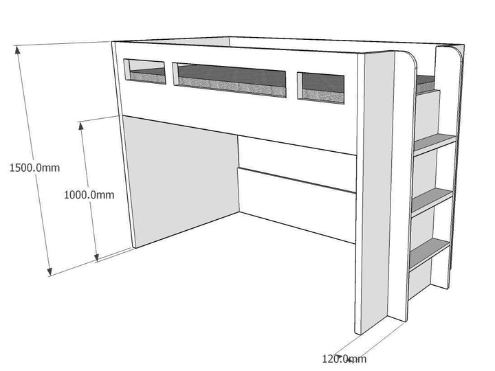 Glaze Bunk Bed Model B - Classic Furniture Dubai UAE