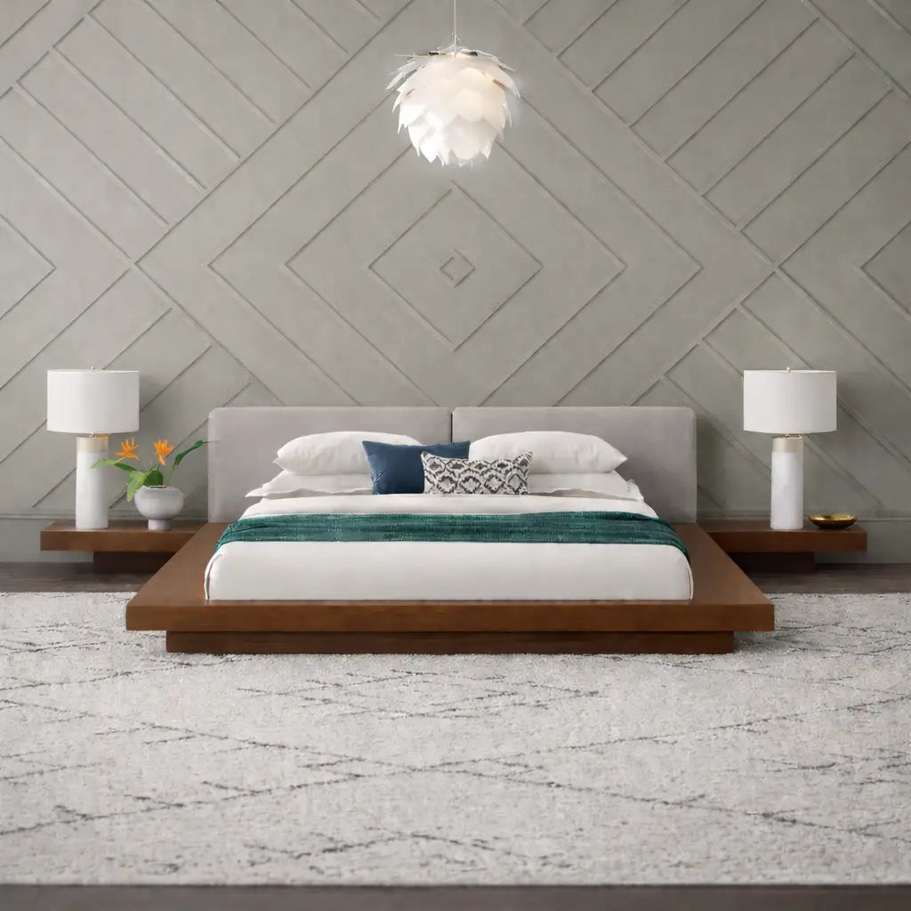 Nagoya Japanese Bed with 2 side tables