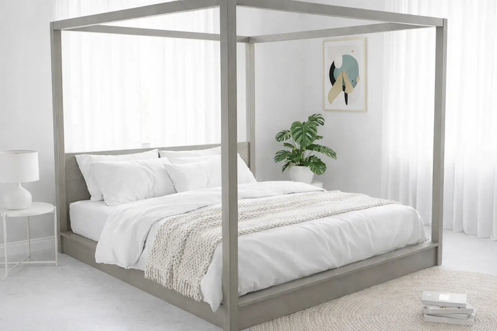 Japan Low Poster Bed with Headboard