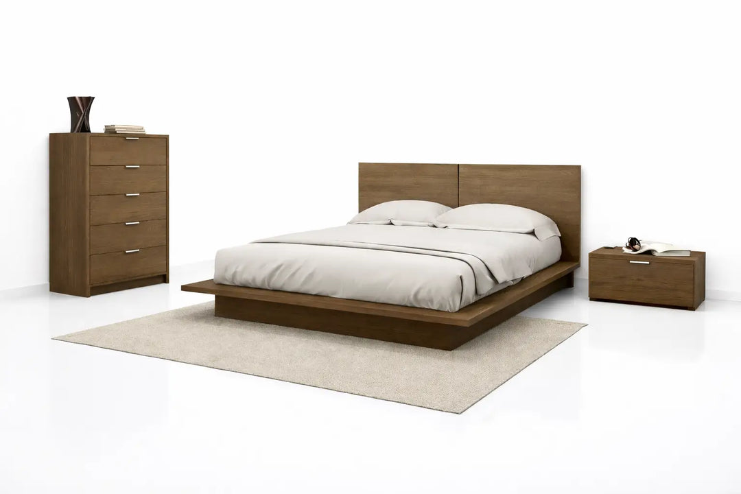 Denilia, Bed with 2 side tables & chest of drawers