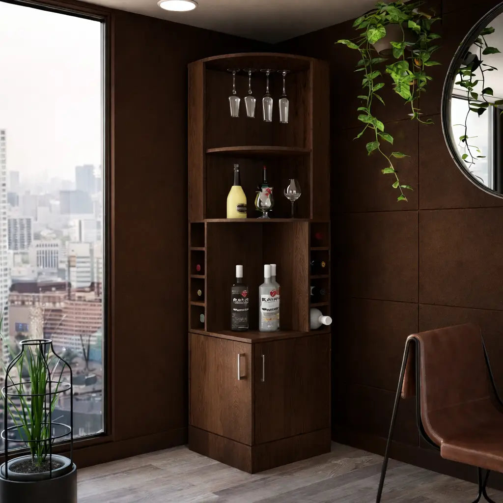 Syrah Corner Bar Cabinet
