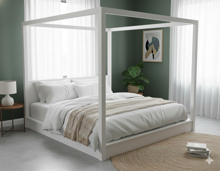 Japan Low Poster Bed with Headboard