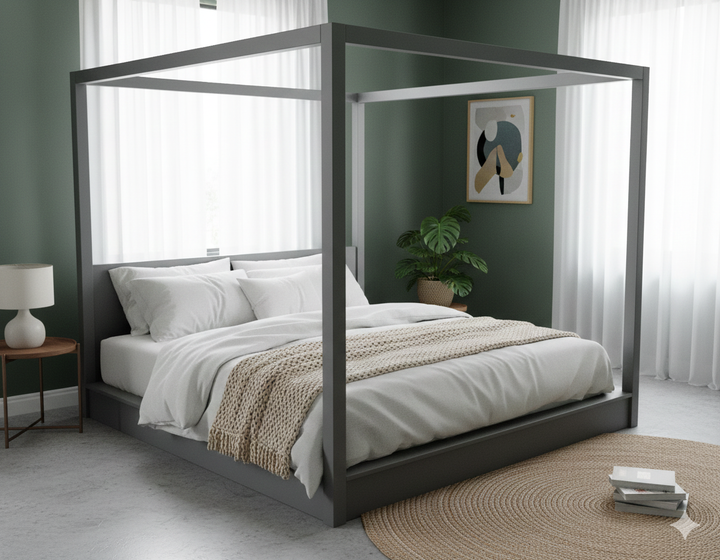 Japan Low Poster Bed with Headboard