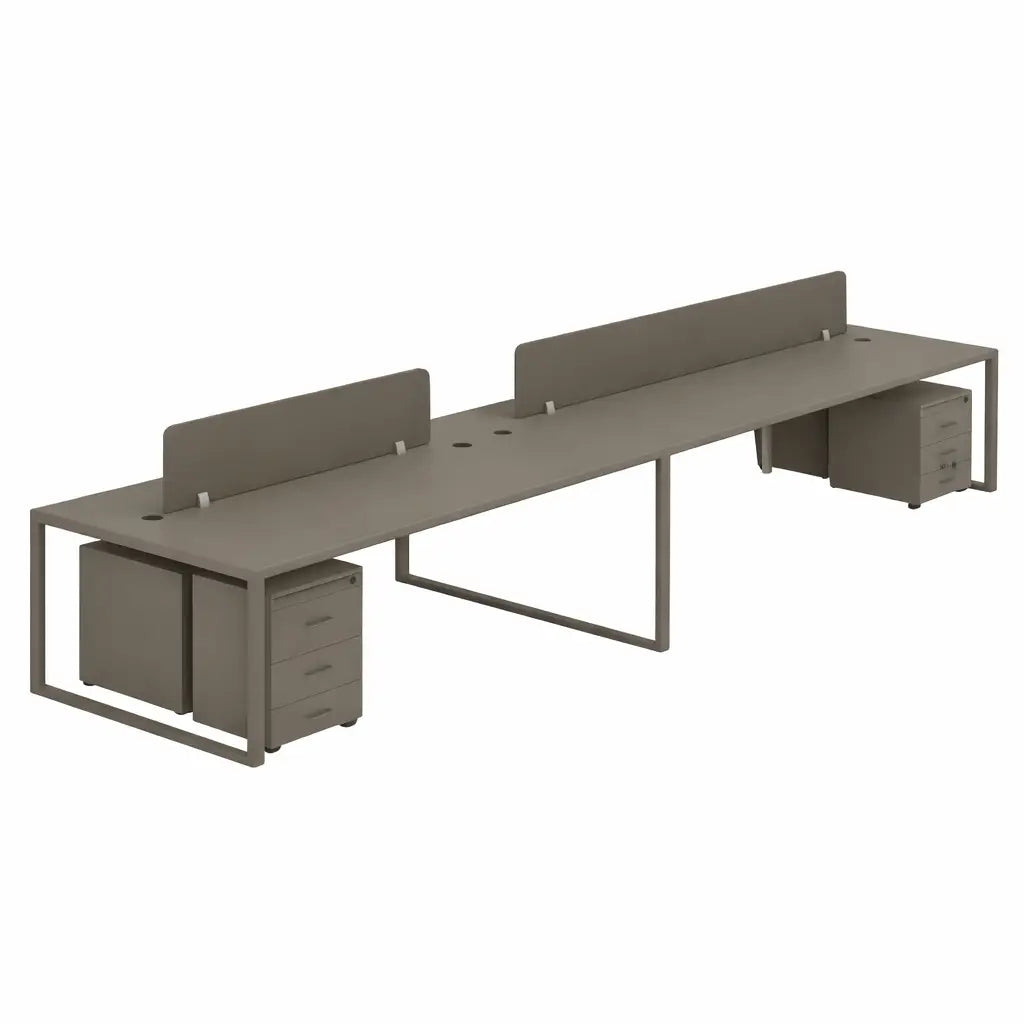 Workstation for 2 persons, Model: PYRAMID-2b, Single Line