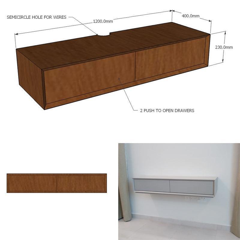 Klaus Wall Mounted TV Unit, 120 cms - Classic Furniture Dubai UAE