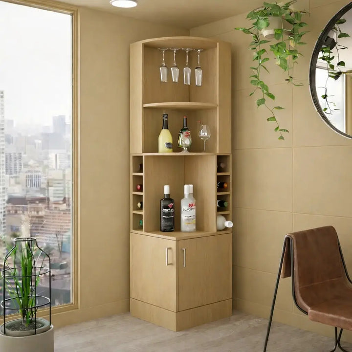 Syrah Corner Bar Cabinet