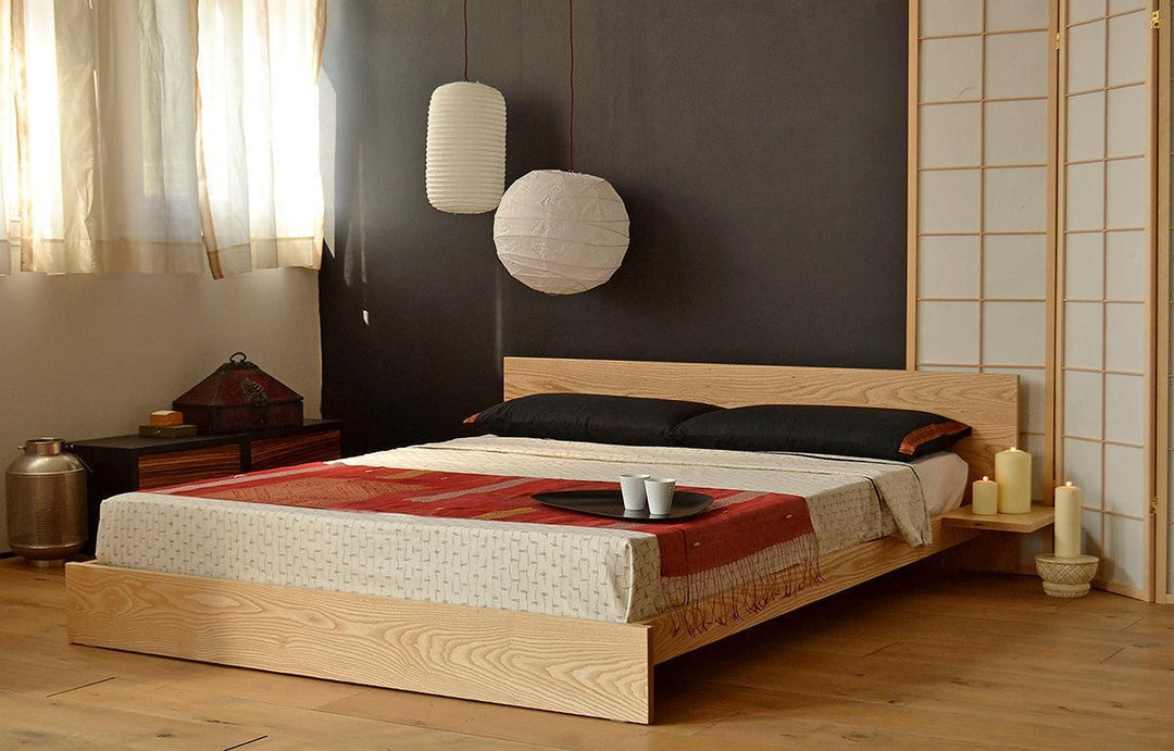Kulu Low Bed, Solid Wood Veneer - Classic Furniture Dubai UAE