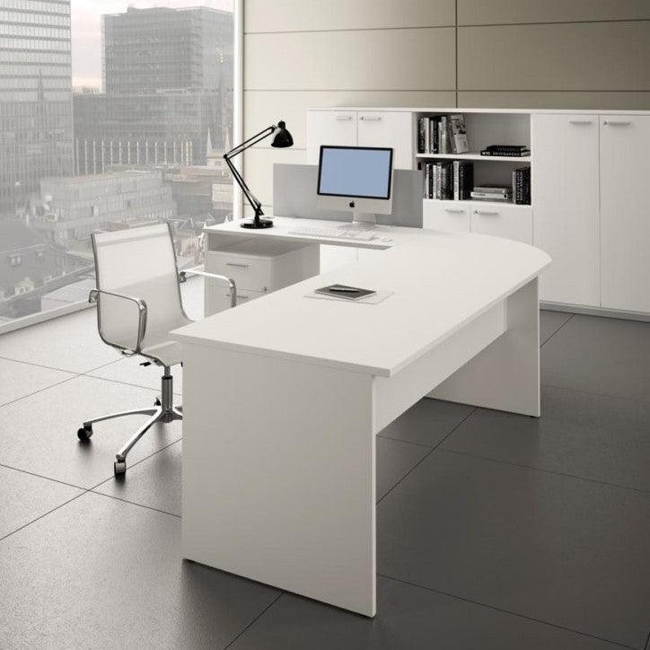 L shaped Executive Desk with Mobile Pedestal, Custom made - Classic Furniture Dubai UAE