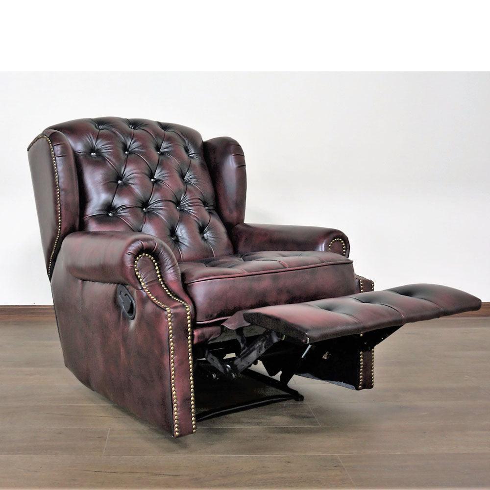 Minnesota Chesterfield Recliner, with genuine leather - Classic Furniture Dubai UAE