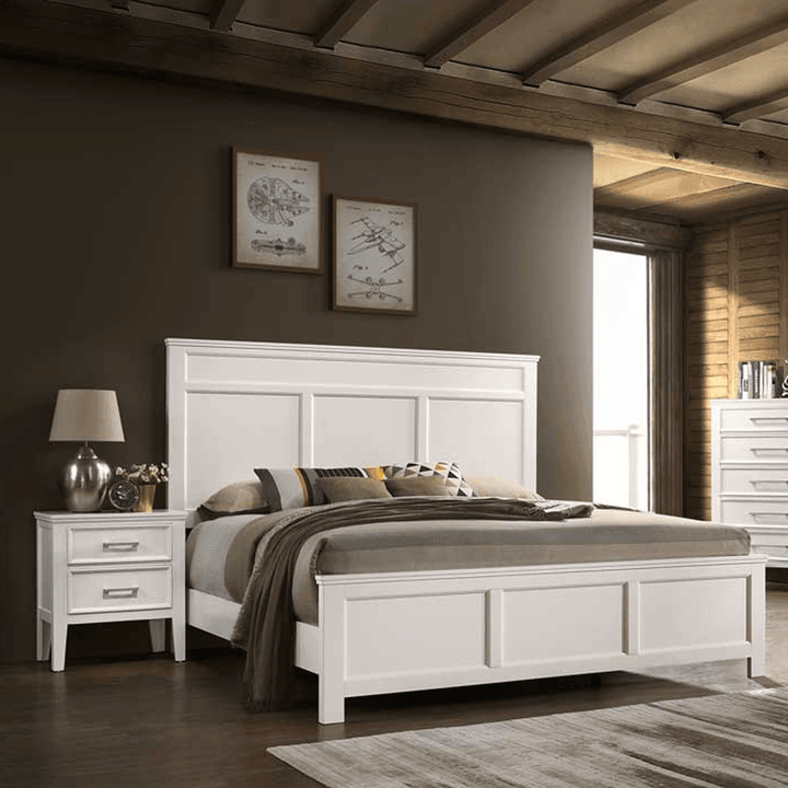 Neo Classic, Bed with 2 side tables, dresser, mirror & chest of drawers - Classic Furniture Dubai UAE