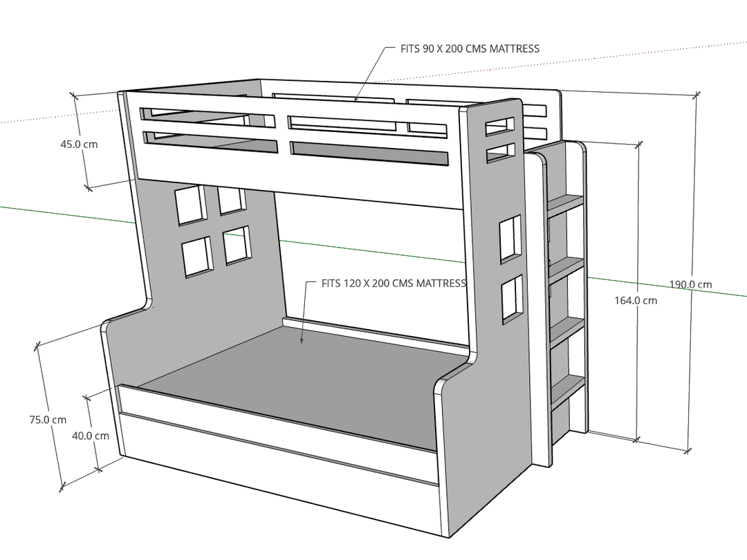 Nexa Bunk Bed - Classic Furniture Dubai UAE