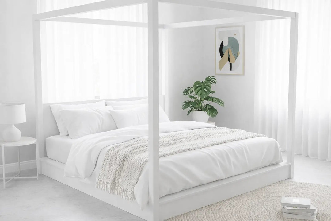 Japan Low Poster Bed with Headboard