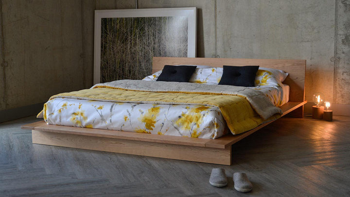 Oregan Low Bed, Ash Veneer - Classic Furniture Dubai UAE