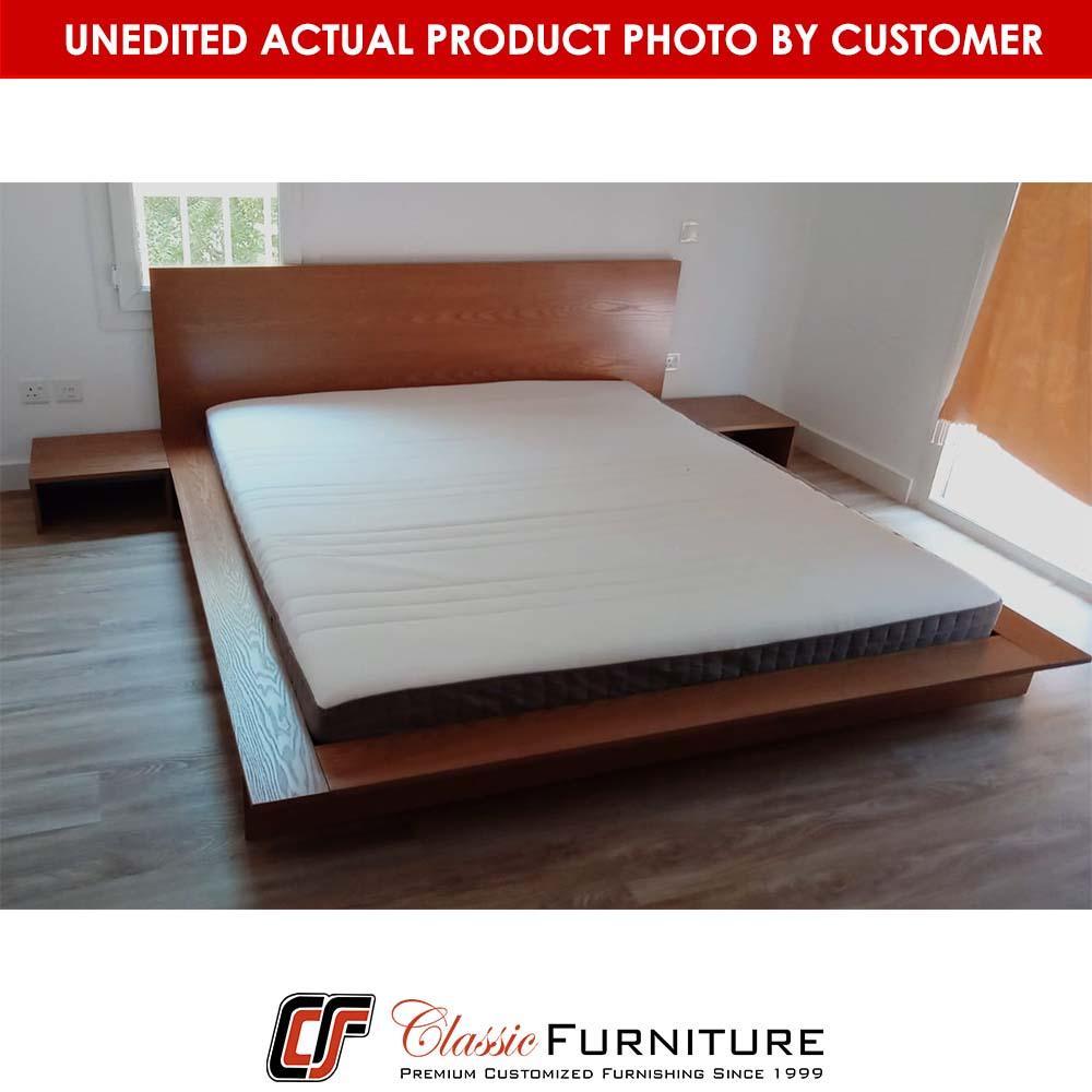 Oregan Low Bed, Ash Veneer - Classic Furniture Dubai UAE