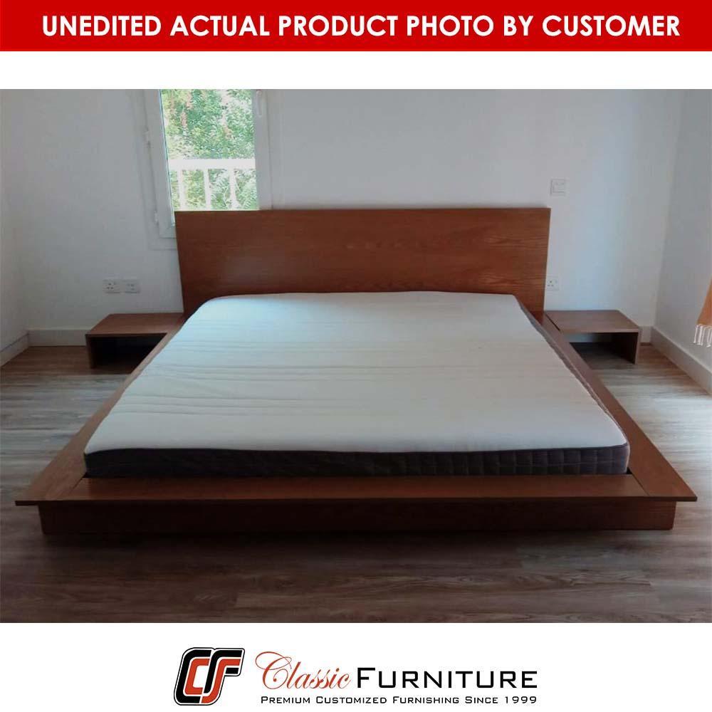 Oregan Low Bed, Ash Veneer - Classic Furniture Dubai UAE