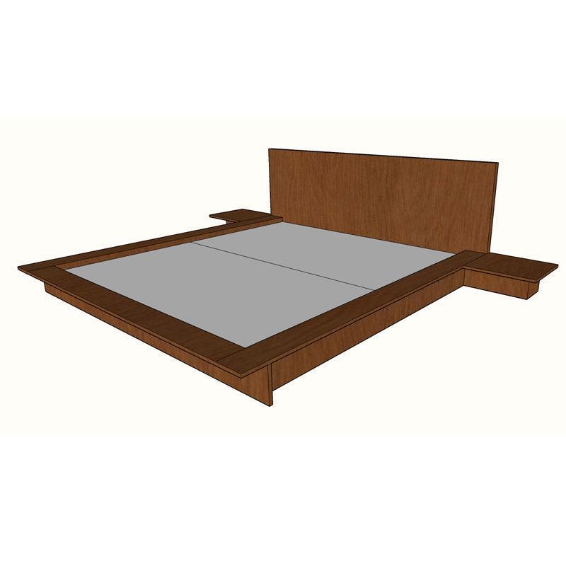Oreo low bed with 2 side tables - Classic Furniture Dubai UAE