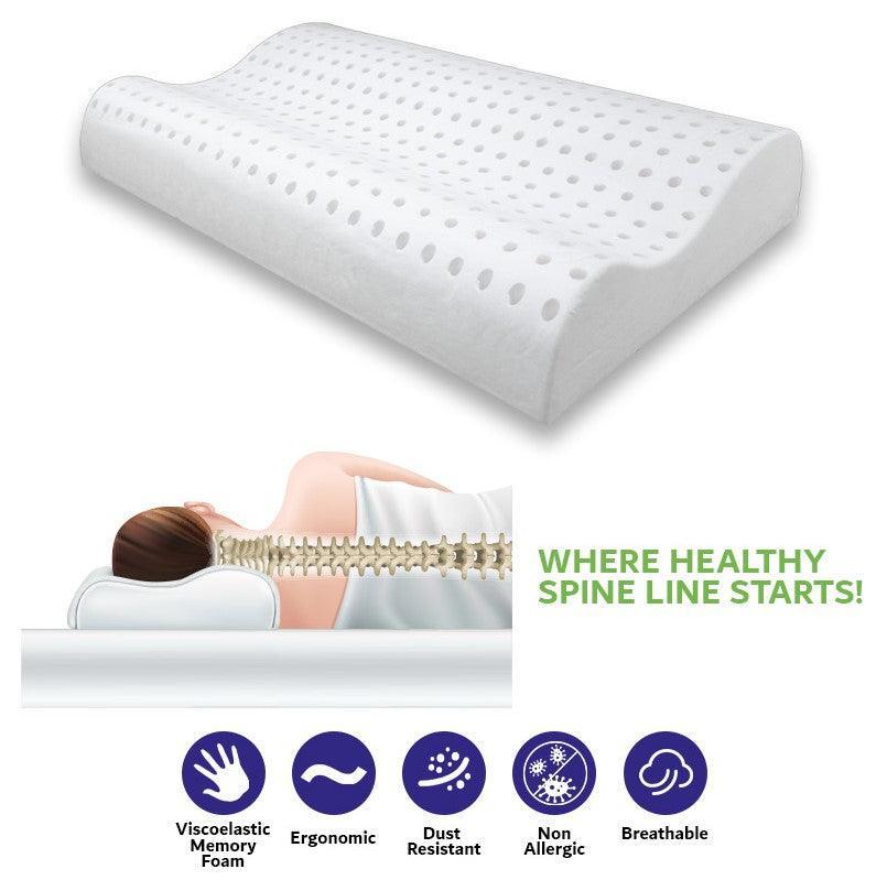 Orthopedic Memory Foam Pillow: Doppia Onda – BreathEasy - Classic Furniture Dubai UAE