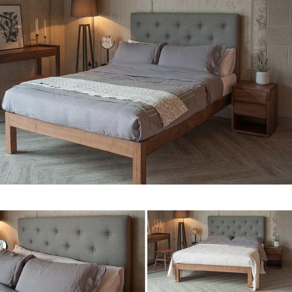 Skye Bed with Tall Button Upholstered Headboard - Classic Furniture Dubai UAE