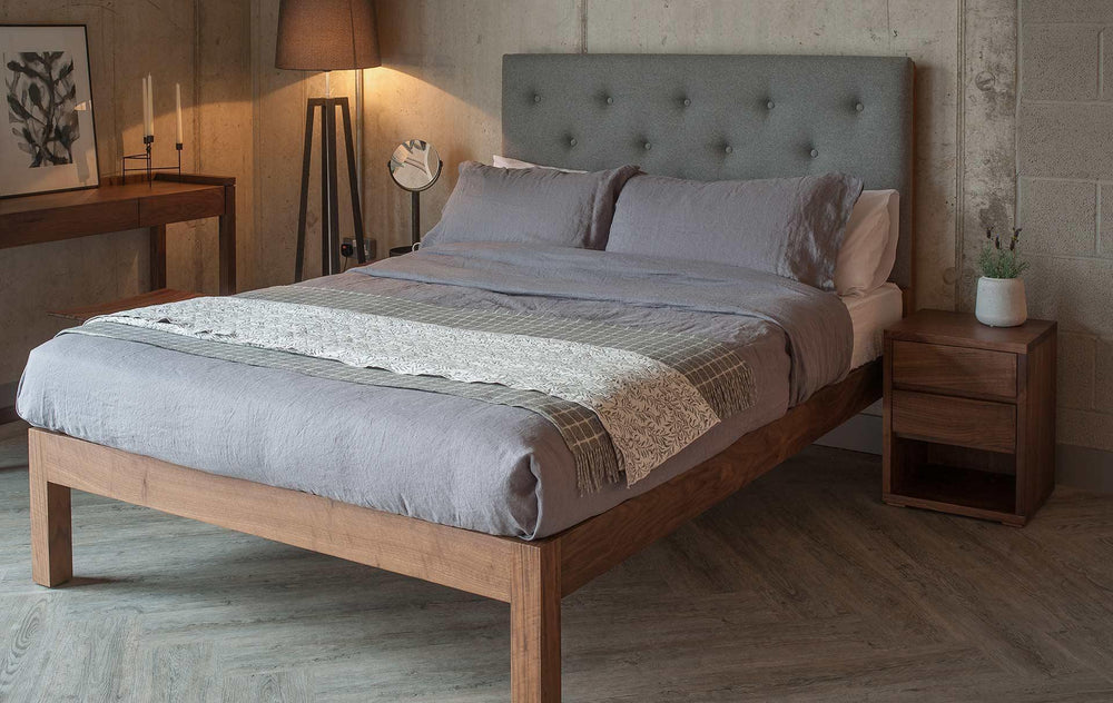 Skye Bed with Tall Button Upholstered Headboard - Classic Furniture Dubai UAE