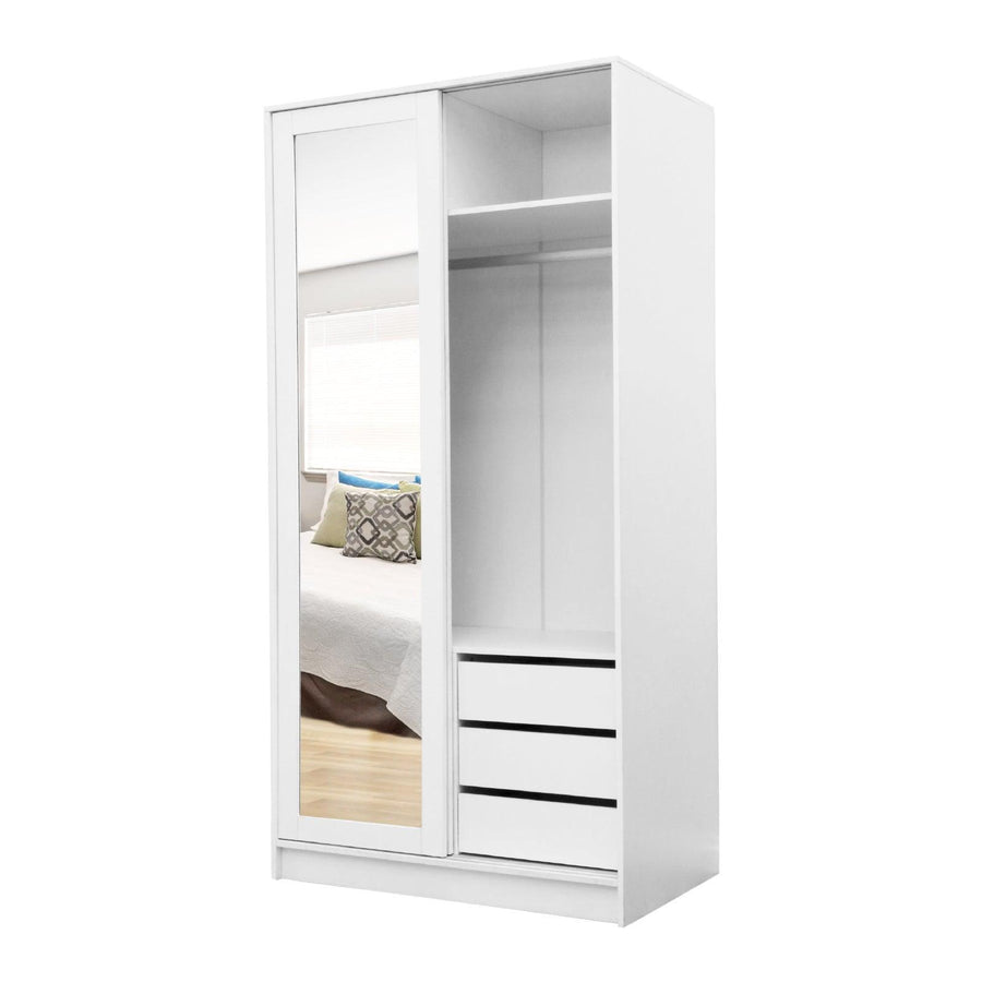 Sliding Door Wardrobe, 2 Door (100 cms), Custom Made - Classic Furniture Dubai UAE