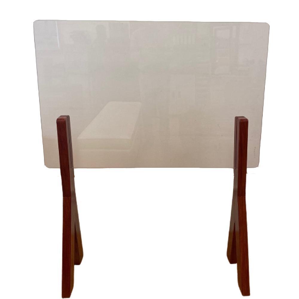 Sneeze Guard, with polycarbonate sheet & solid wood legs, Customizable - Classic Furniture Dubai UAE