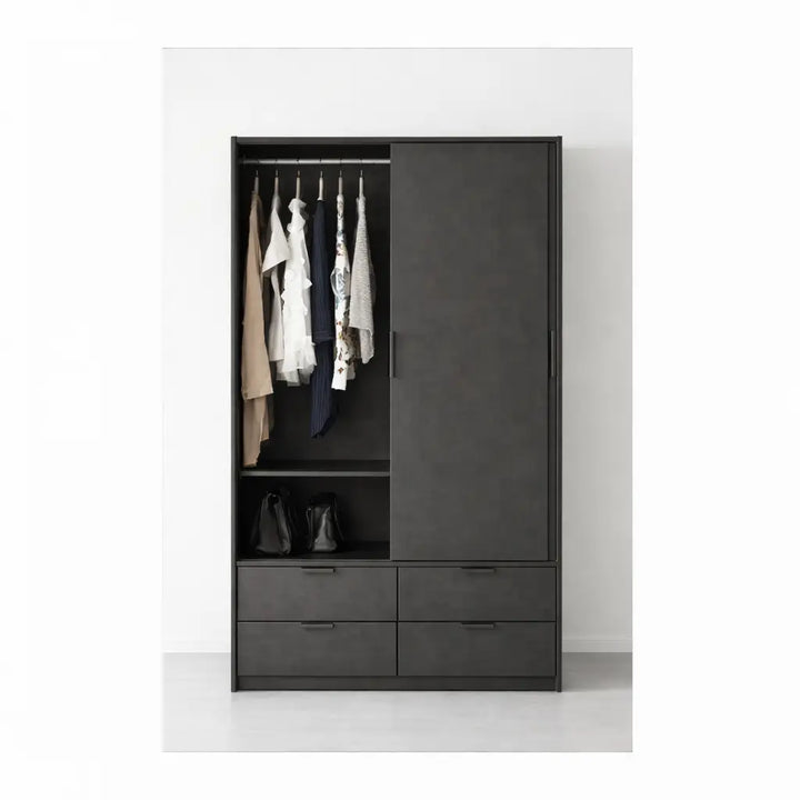 Sliding Door Wardrobe, 2 Door (120 cms), Custom Made