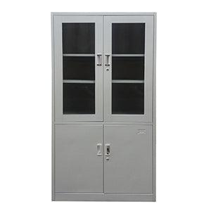 Steel Cupboard with Glass & Steel Doors - Classic Furniture Dubai UAE