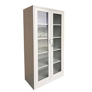 Steel Cupboard with Glass Door and Shelves - Classic Furniture Dubai UAE