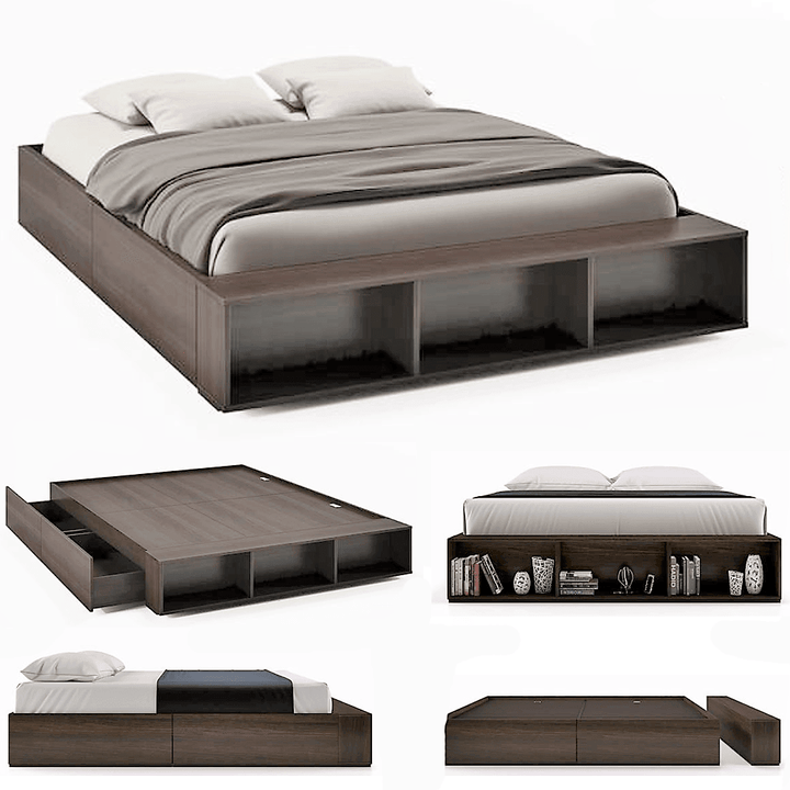 Toshi Platform Storage Bed, King/Queen/Super King, Custom - Classic Furniture Dubai UAE