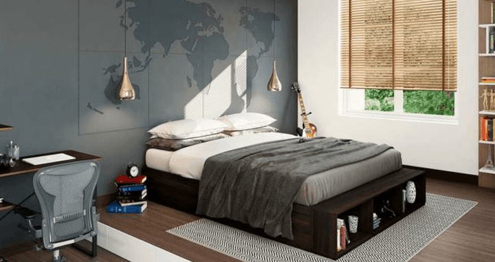 Toshi Platform Storage Bed, King/Queen/Super King, Custom - Classic Furniture Dubai UAE