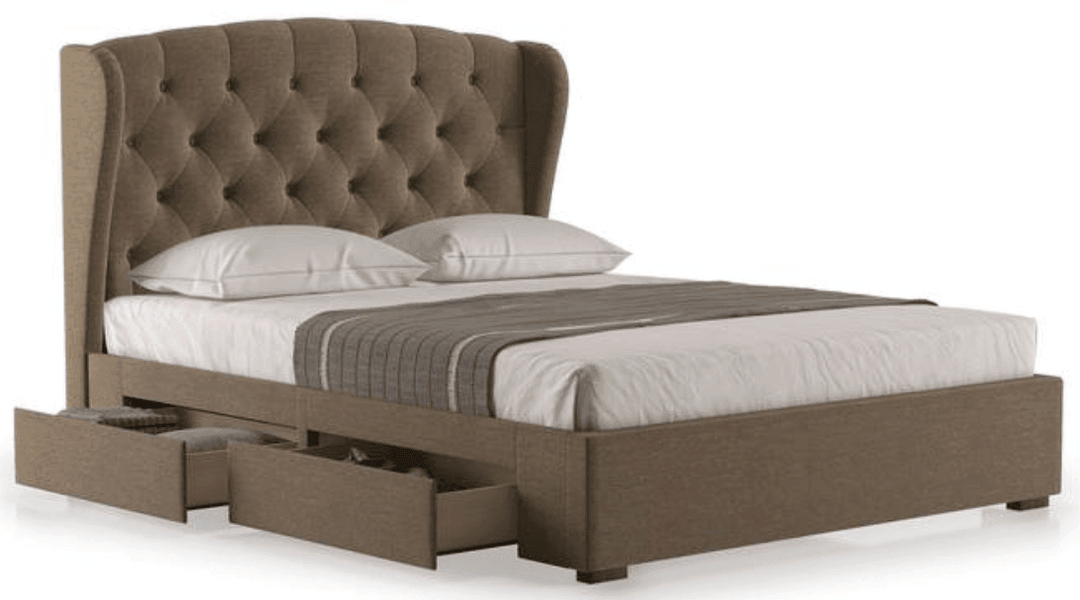 Upholstered Bed with optional storage, Brooke - Classic Furniture Dubai UAE