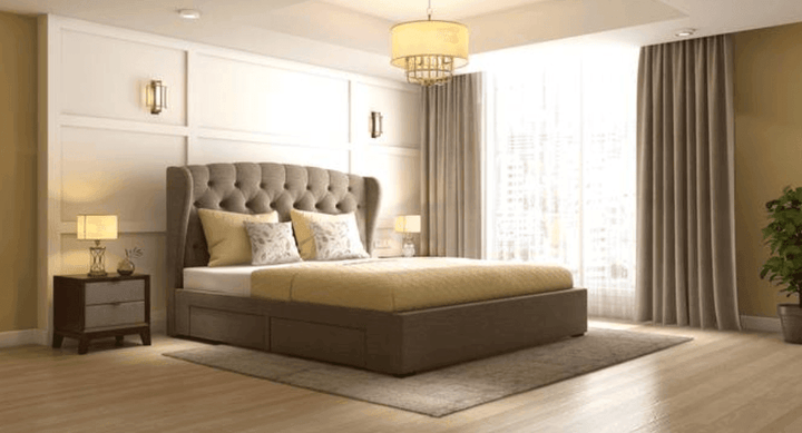 Upholstered Bed with optional storage, Brooke - Classic Furniture Dubai UAE