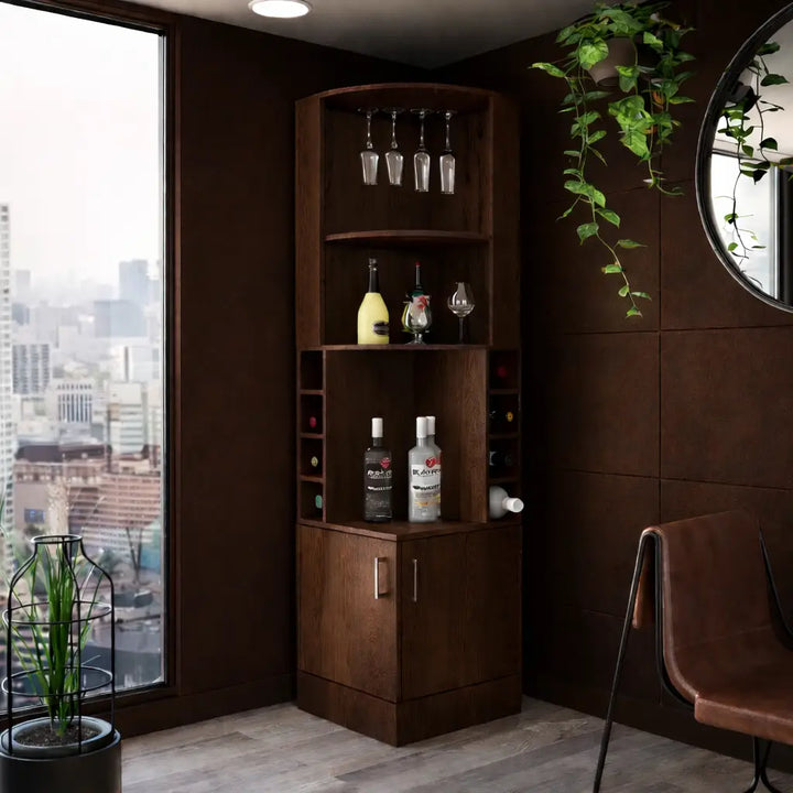 Syrah Corner Bar Cabinet
