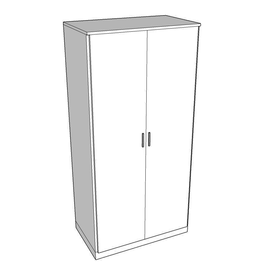 Wardrobe: 2 Door, With customized layout options and Mirror - Classic Furniture Dubai UAE