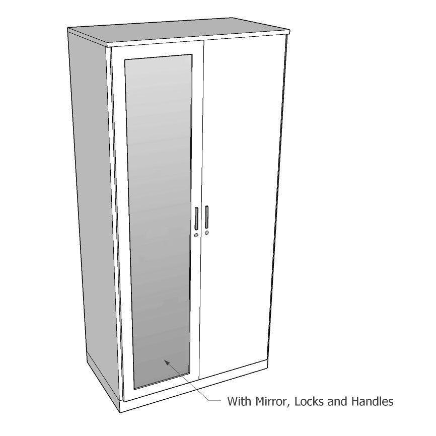 Wardrobe: 2 Door, With customized layout options - Classic Furniture Dubai UAE