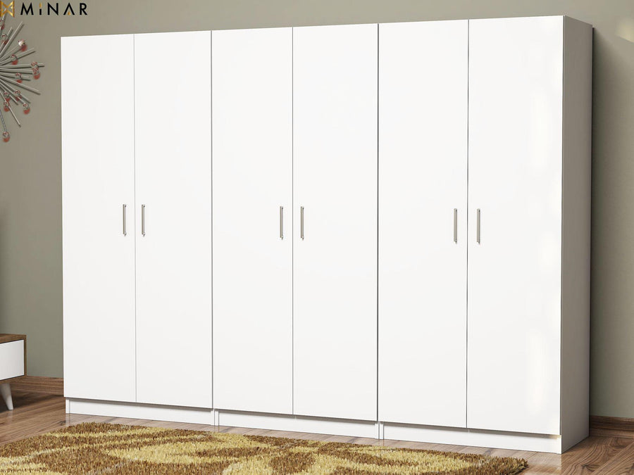 Wardrobe, 6 Door, MDF Custom - Classic Furniture Dubai UAE