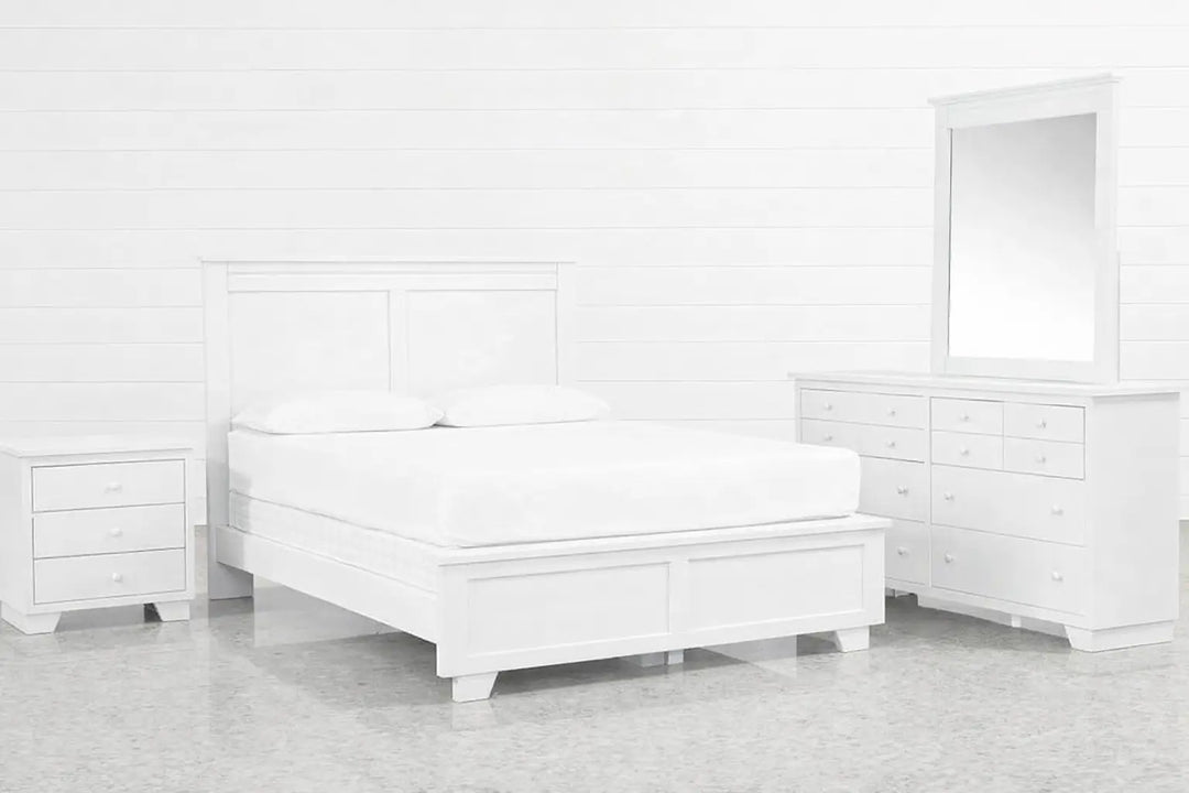 V1 Bed with optional bed side table & dresser
