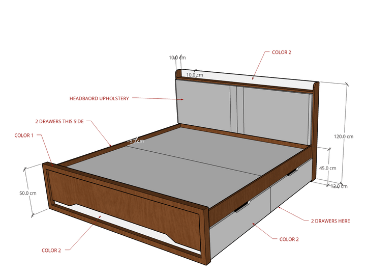 Xander Storage Bed - Classic Furniture Dubai UAE